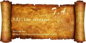 Tálas Alvina névjegykártya